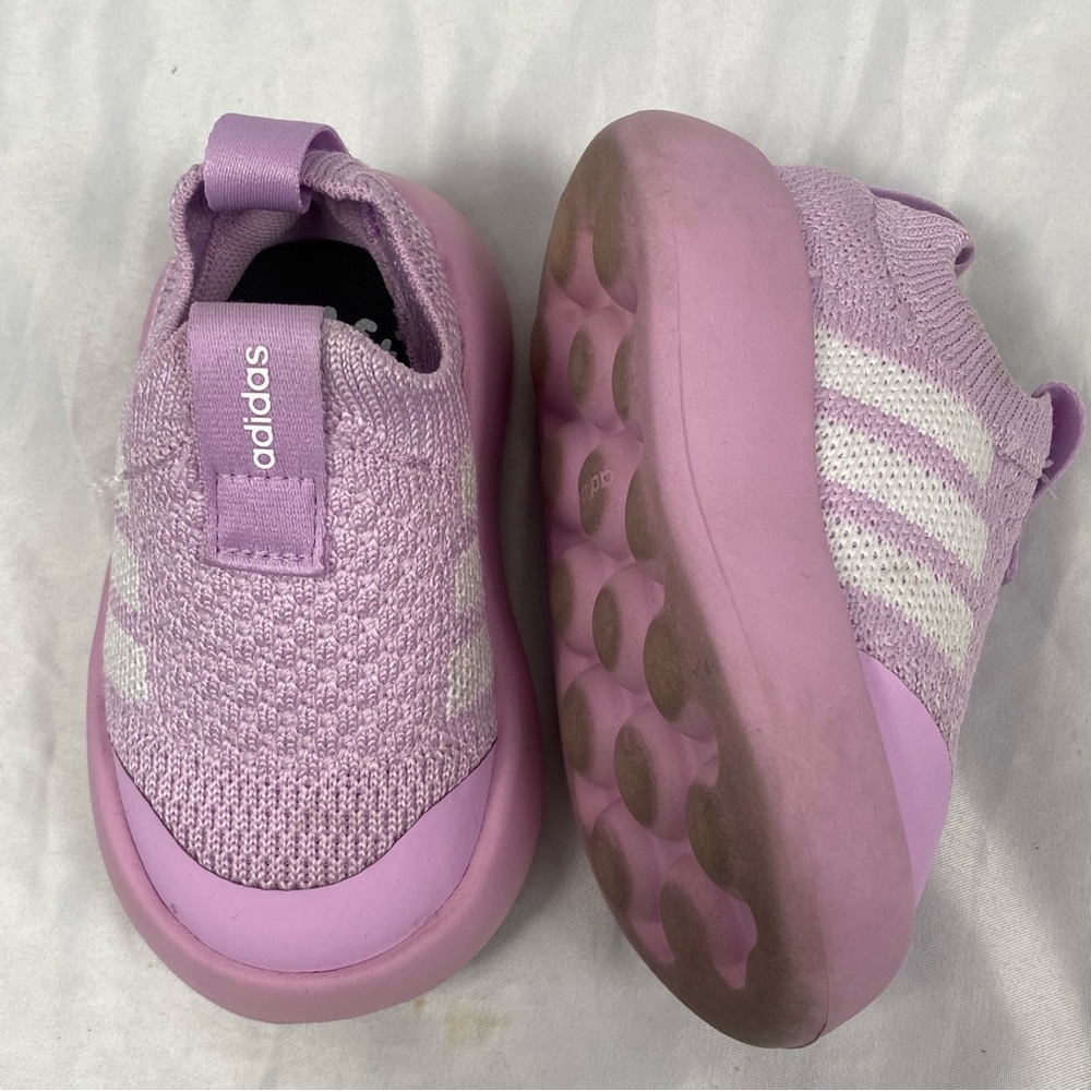 Adidas Baby Girl Kids Pink Slip-On Sneakers Size 5K - Picture 3 of 16